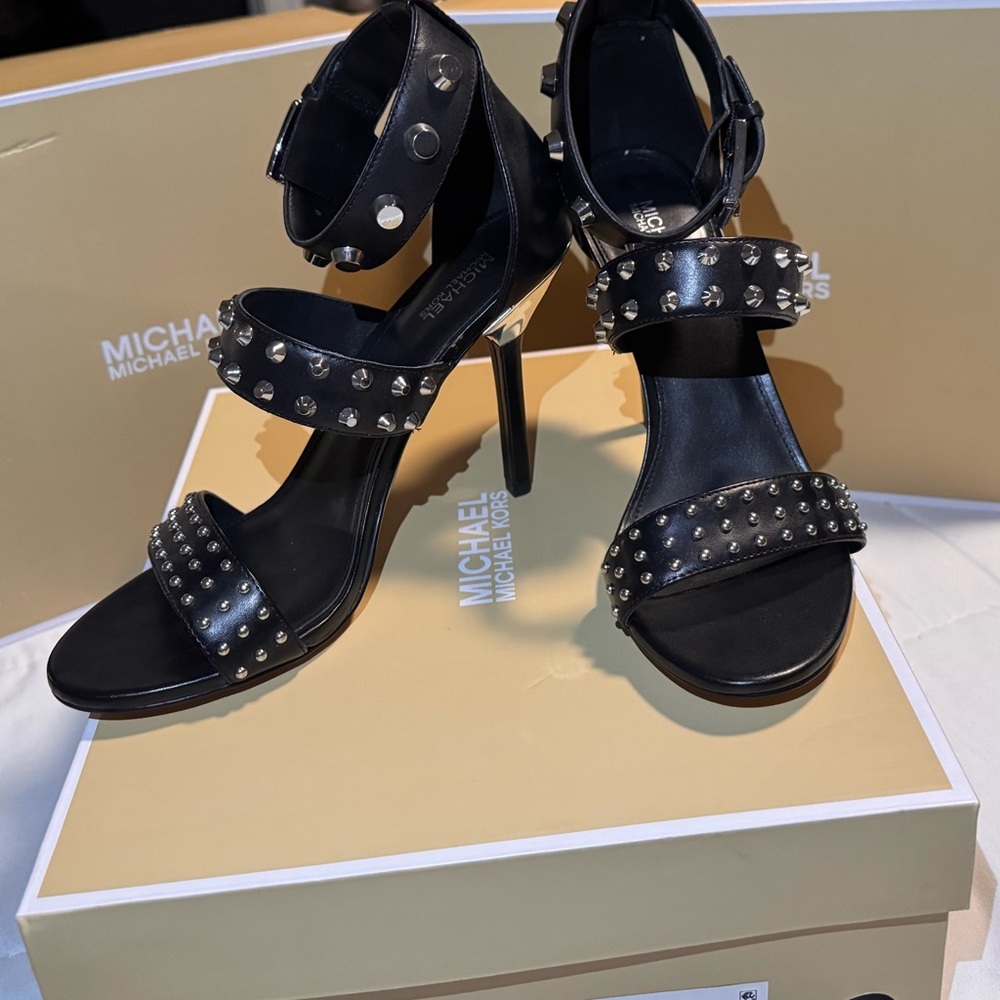 Michael Kors Black Studded Heels